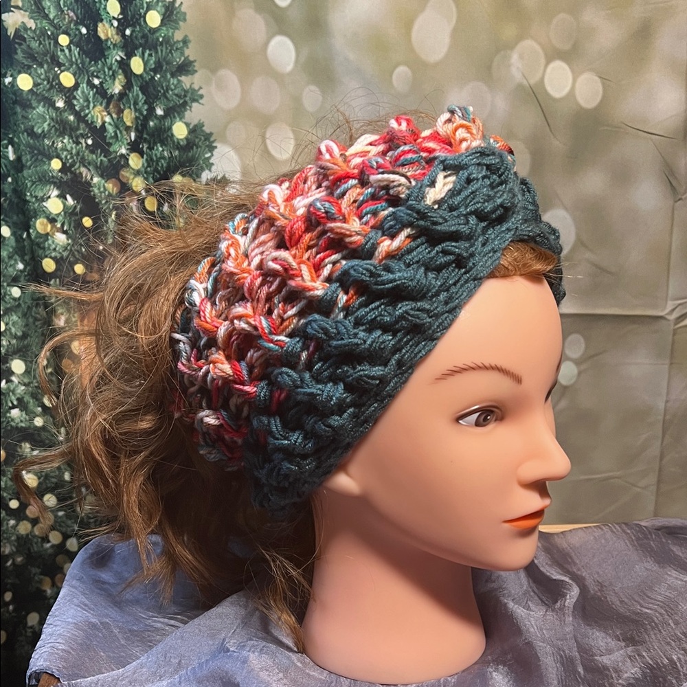 🎀 Left Hook Artisan™ — Signature Twist Headband — Teal + Multicolor — OS / B